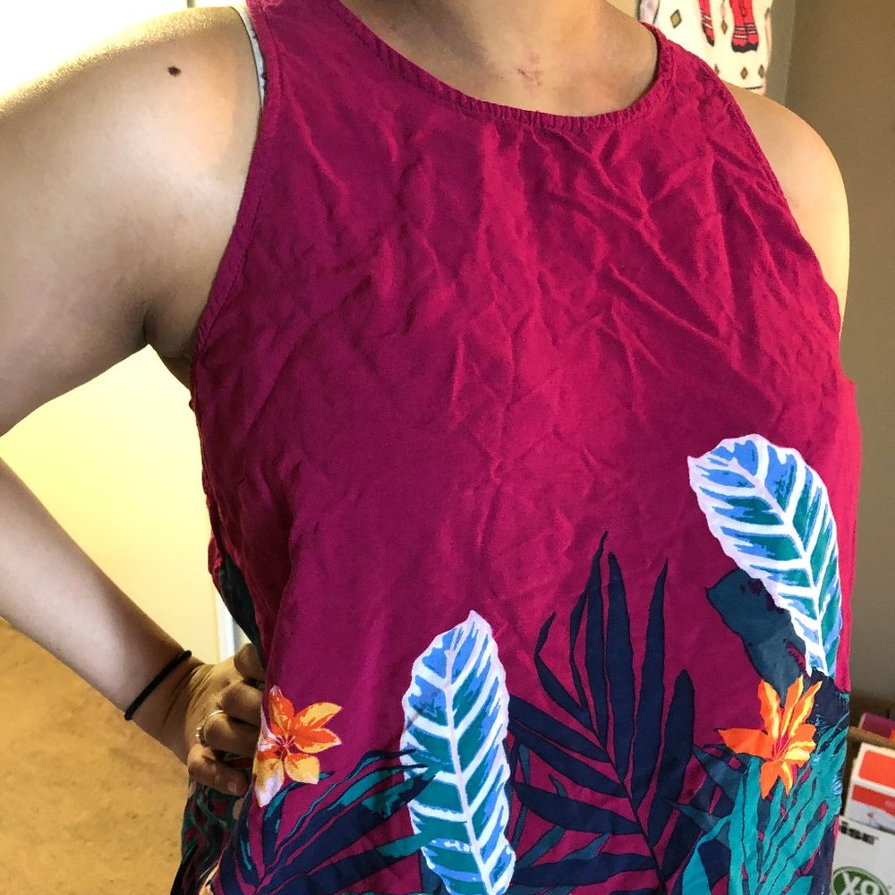 Large Old Navy Pink Floral Tank